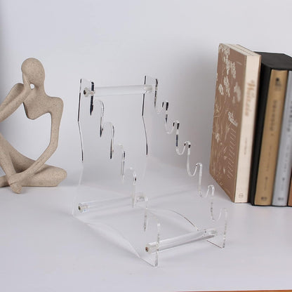 Knife Display Stand,Knife Holder Knife Storage Rack Acrylic Knife Display Case for display collectible knives (Black)