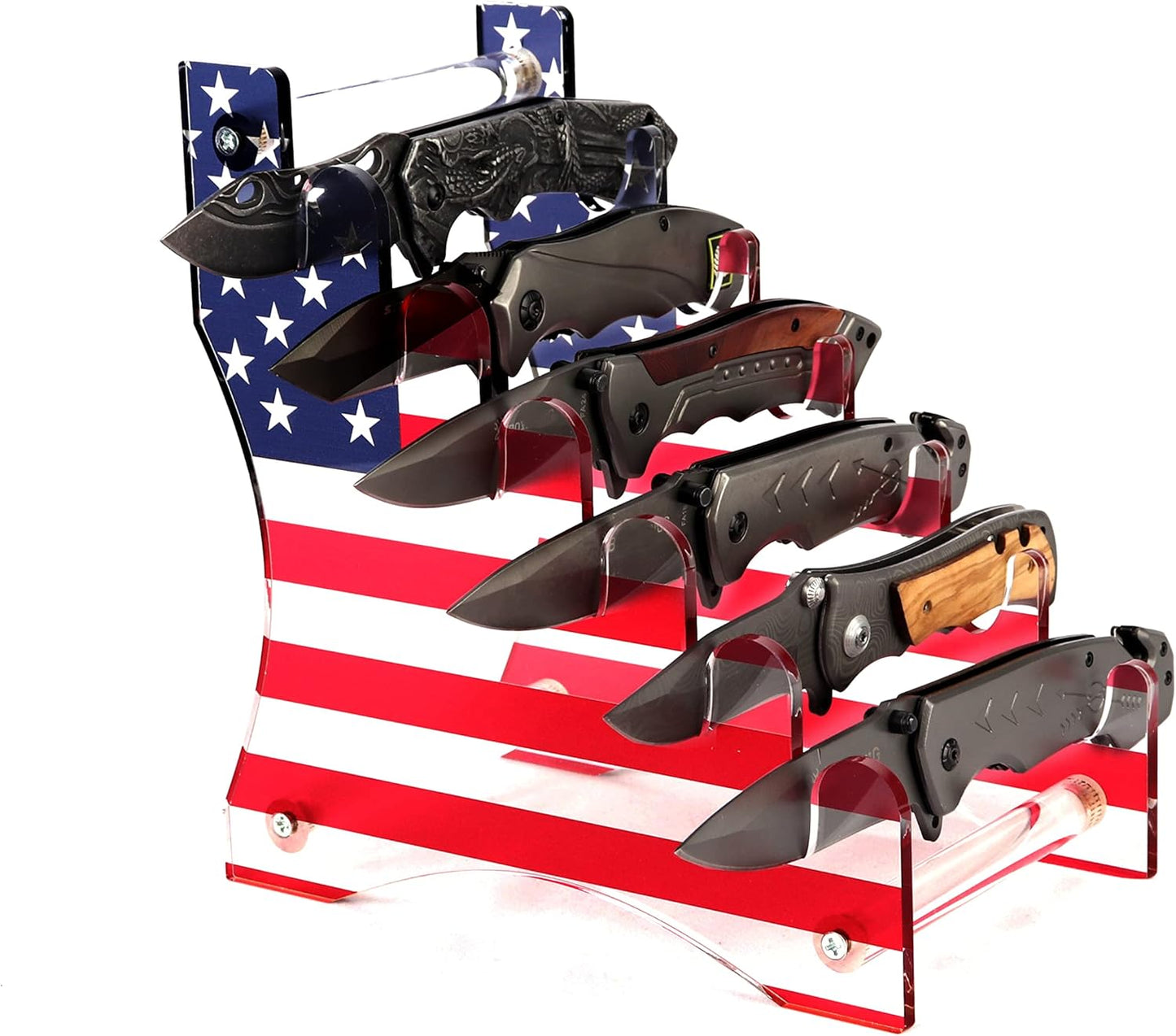 Knife Display Stand,Knife Holder Knife Storage Rack Acrylic Knife Display Case for display collectible knives (Black)