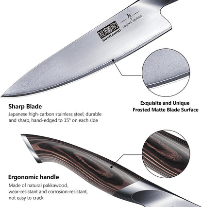 3 Pieces Knife Set, Professional Japanese Kitchen Knife Set