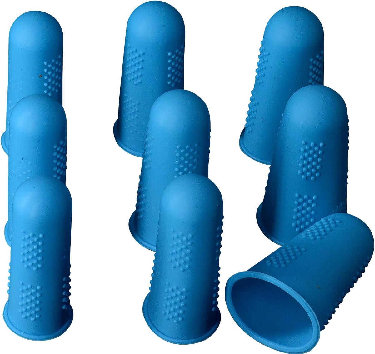 Finger Protectors [Flex Series - 12-Pack] Silicone Non-Stick Finger Covers | Purple | Small (6) / Medium (6) for Hot Glue | Sewing | Adhesives | Scrapbooking