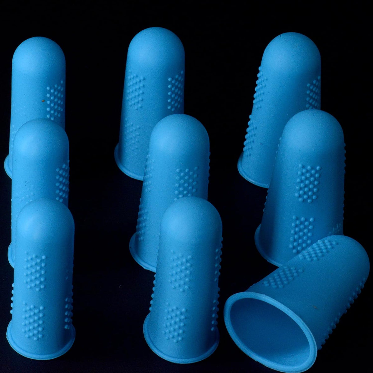 Finger Protectors [Flex Series - 12-Pack] Silicone Non-Stick Finger Covers | Purple | Small (6) / Medium (6) for Hot Glue | Sewing | Adhesives | Scrapbooking