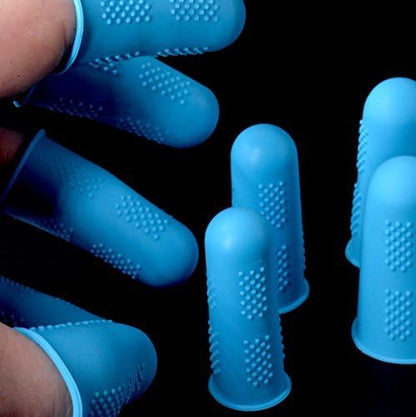 Finger Protectors [Flex Series - 12-Pack] Silicone Non-Stick Finger Covers | Purple | Small (6) / Medium (6) for Hot Glue | Sewing | Adhesives | Scrapbooking
