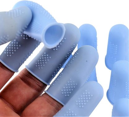 Finger Protectors [Flex Series - 12-Pack] Silicone Non-Stick Finger Covers | Purple | Small (6) / Medium (6) for Hot Glue | Sewing | Adhesives | Scrapbooking