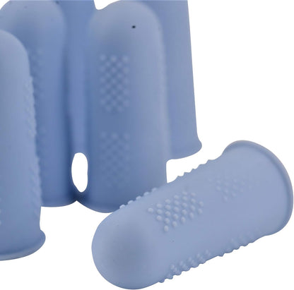 Finger Protectors [Flex Series - 12-Pack] Silicone Non-Stick Finger Covers | Purple | Small (6) / Medium (6) for Hot Glue | Sewing | Adhesives | Scrapbooking