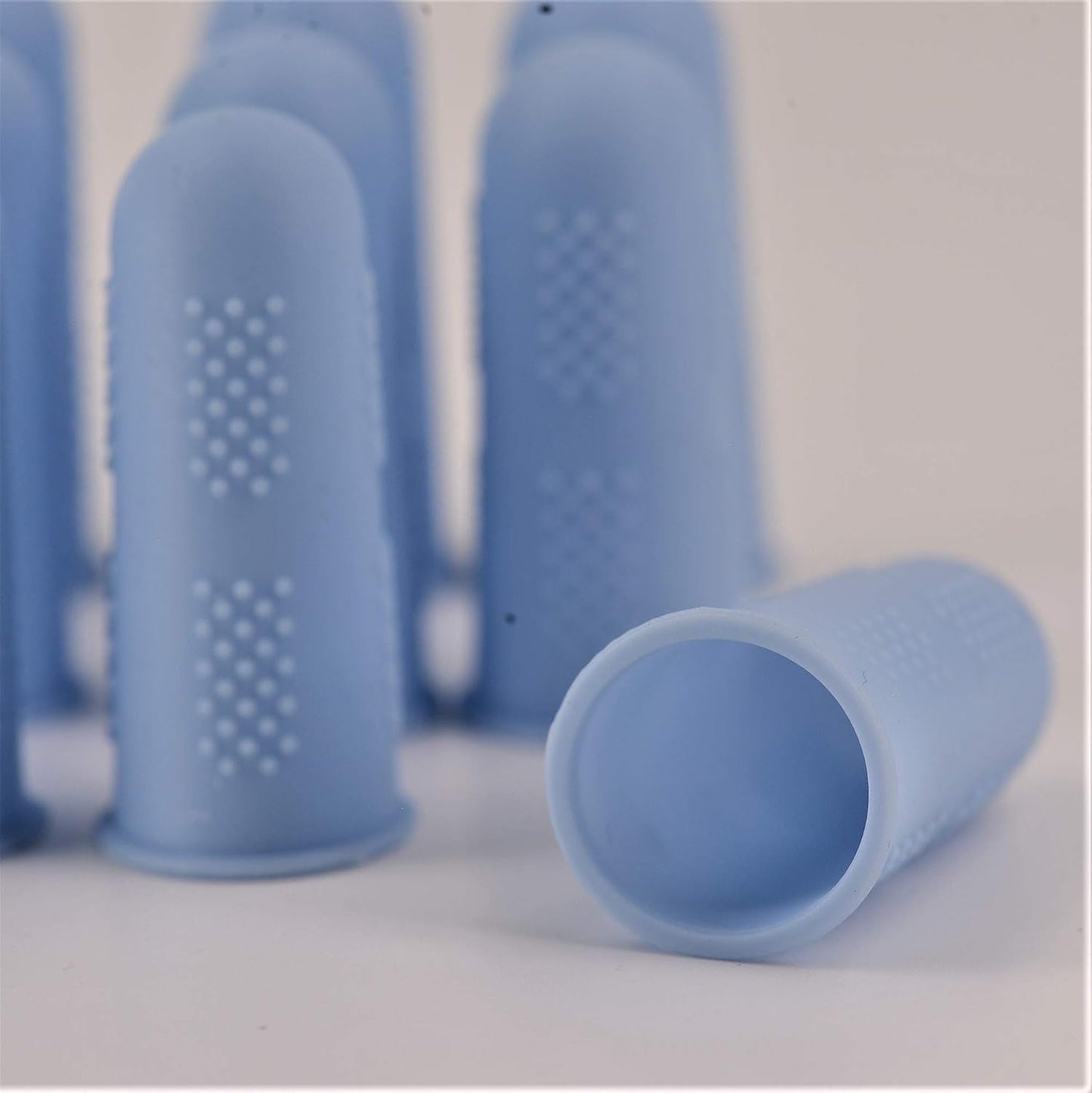 Finger Protectors [Flex Series - 12-Pack] Silicone Non-Stick Finger Covers | Purple | Small (6) / Medium (6) for Hot Glue | Sewing | Adhesives | Scrapbooking
