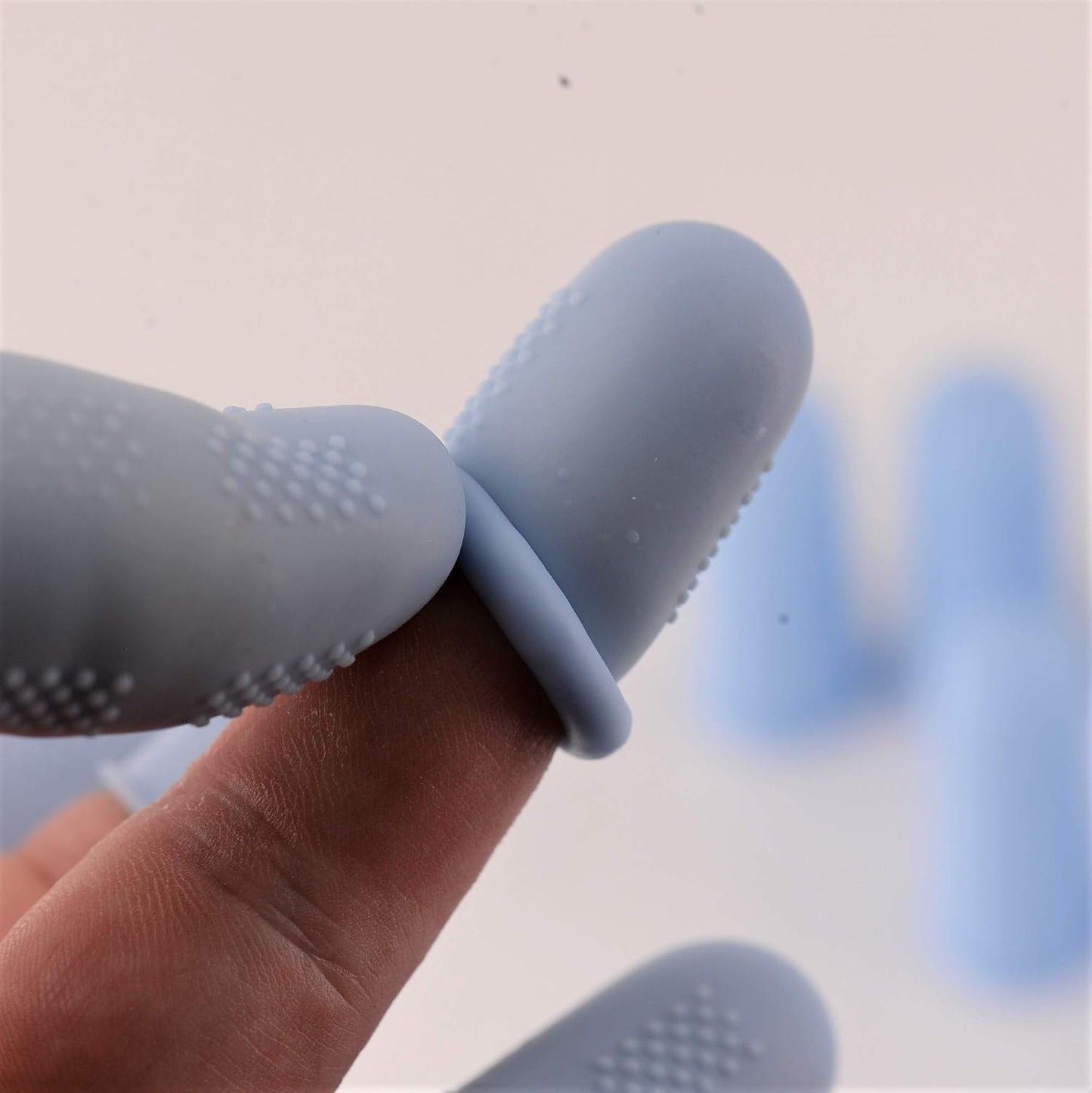 Finger Protectors [Flex Series - 12-Pack] Silicone Non-Stick Finger Covers | Purple | Small (6) / Medium (6) for Hot Glue | Sewing | Adhesives | Scrapbooking