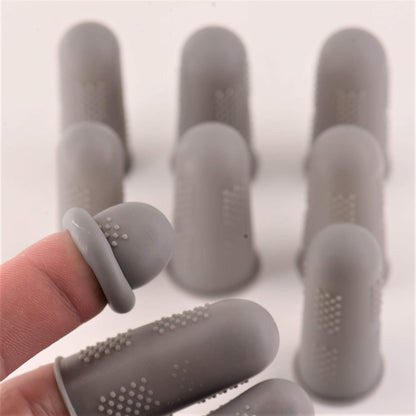 Finger Protectors [Flex Series - 12-Pack] Silicone Non-Stick Finger Covers | Purple | Small (6) / Medium (6) for Hot Glue | Sewing | Adhesives | Scrapbooking
