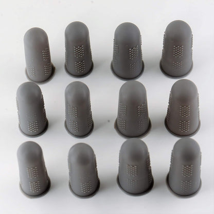 Finger Protectors [Flex Series - 12-Pack] Silicone Non-Stick Finger Covers | Purple | Small (6) / Medium (6) for Hot Glue | Sewing | Adhesives | Scrapbooking