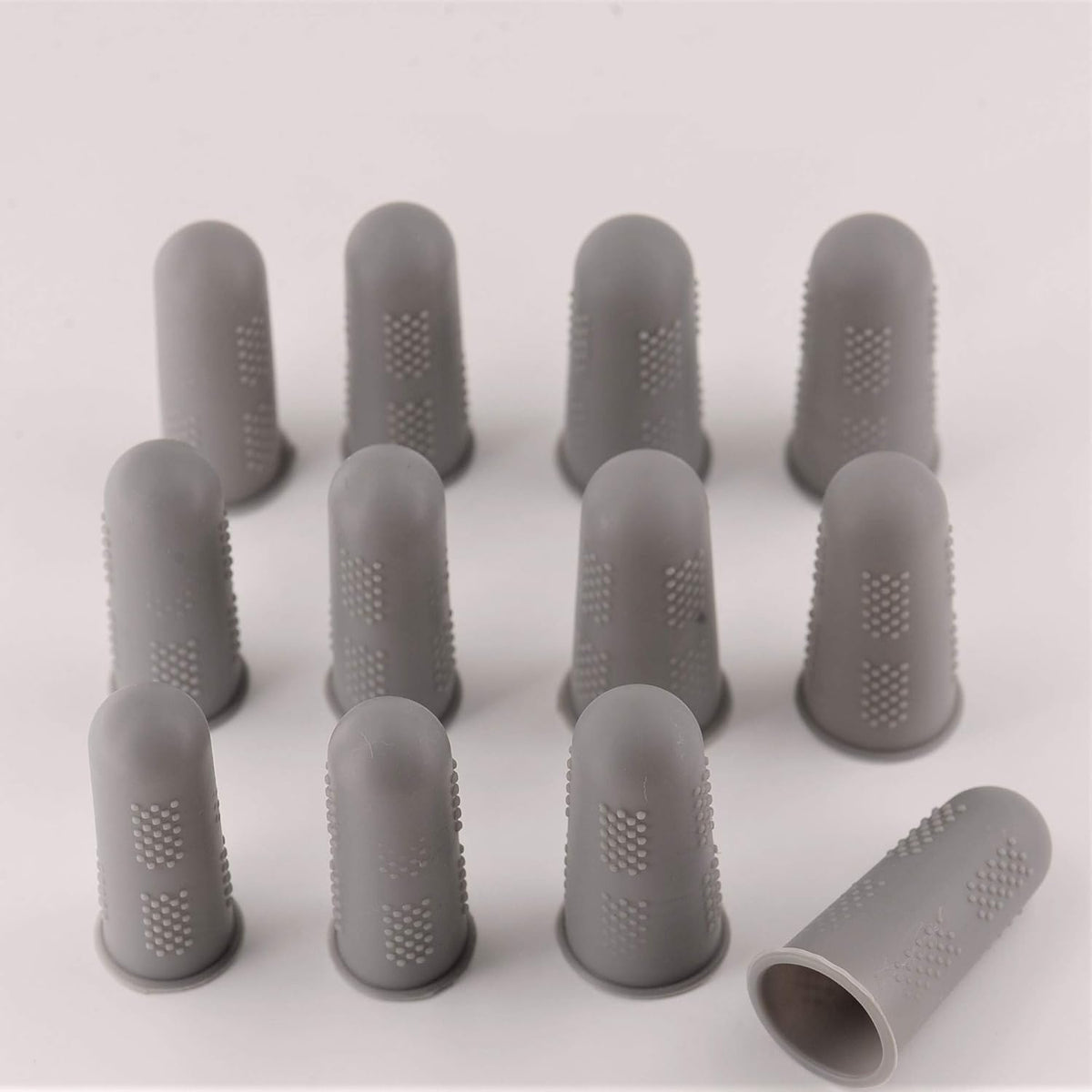 Finger Protectors [Flex Series - 12-Pack] Silicone Non-Stick Finger Covers | Purple | Small (6) / Medium (6) for Hot Glue | Sewing | Adhesives | Scrapbooking