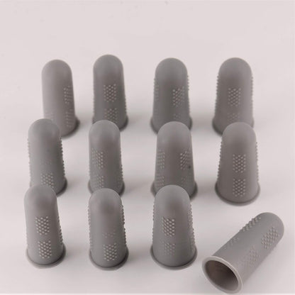 Finger Protectors [Flex Series - 12-Pack] Silicone Non-Stick Finger Covers | Purple | Small (6) / Medium (6) for Hot Glue | Sewing | Adhesives | Scrapbooking