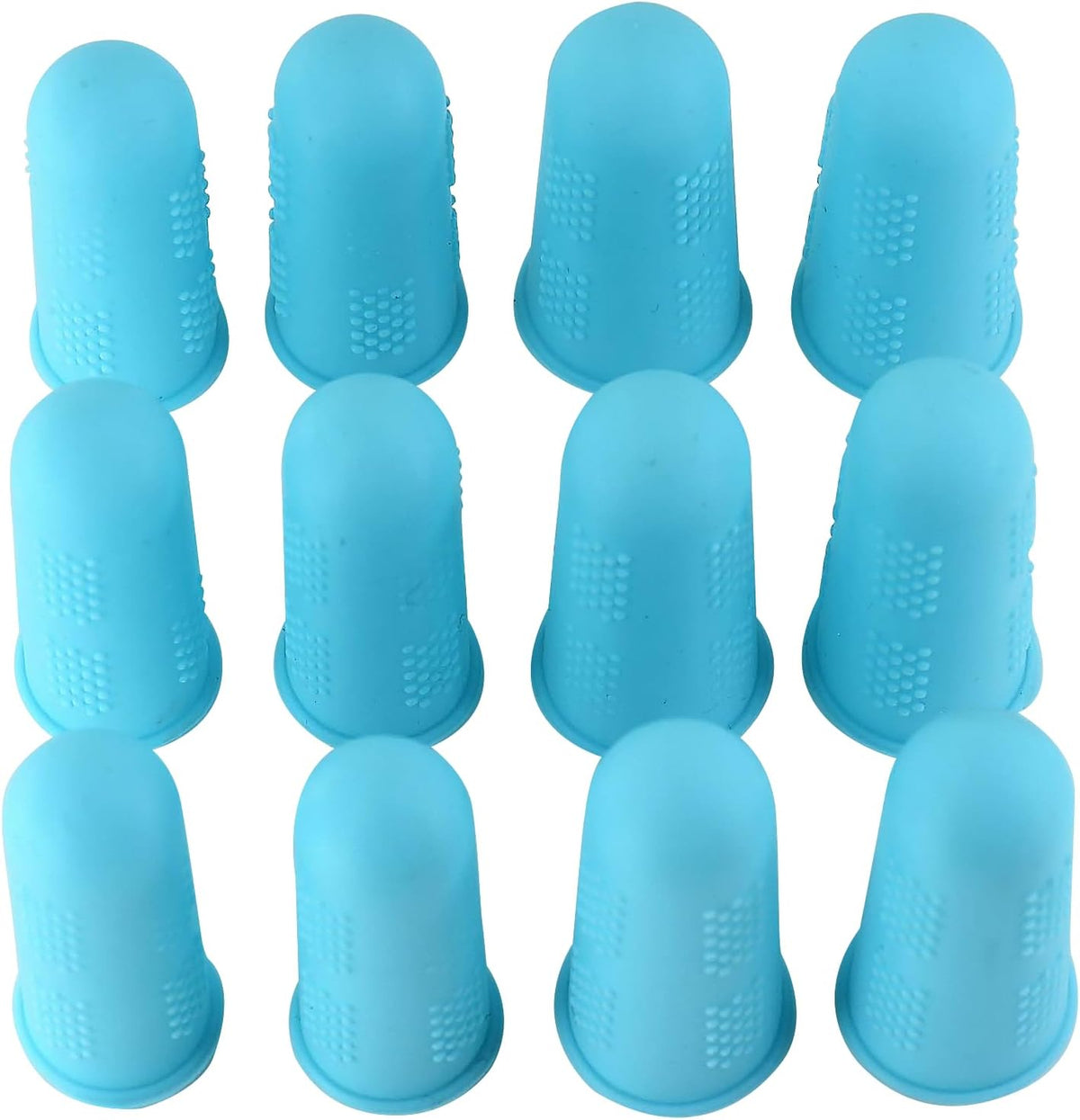 Finger Protectors [Flex Series - 12-Pack] Silicone Non-Stick Finger Covers | Purple | Small (6) / Medium (6) for Hot Glue | Sewing | Adhesives | Scrapbooking