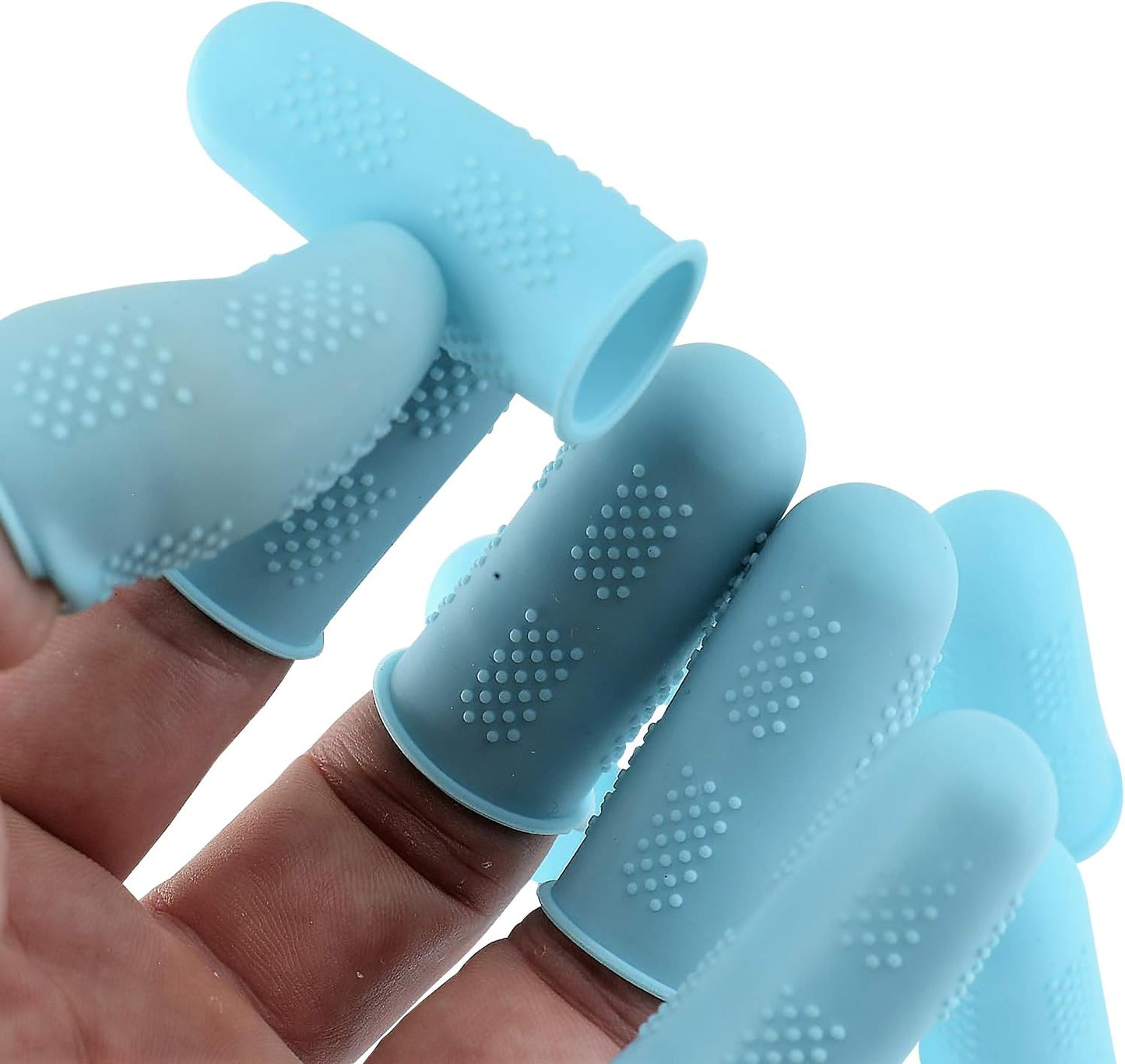Finger Protectors [Flex Series - 12-Pack] Silicone Non-Stick Finger Covers | Purple | Small (6) / Medium (6) for Hot Glue | Sewing | Adhesives | Scrapbooking