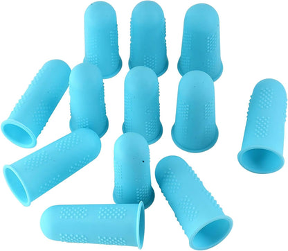 Finger Protectors [Flex Series - 12-Pack] Silicone Non-Stick Finger Covers | Purple | Small (6) / Medium (6) for Hot Glue | Sewing | Adhesives | Scrapbooking