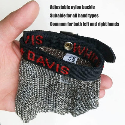 Steel Ring Cut Resistant Gloves, Metal Chainmail Gloves for Chef Butcher Porter Woodworking Cutting Jobs (Size : L/A Pack of one)