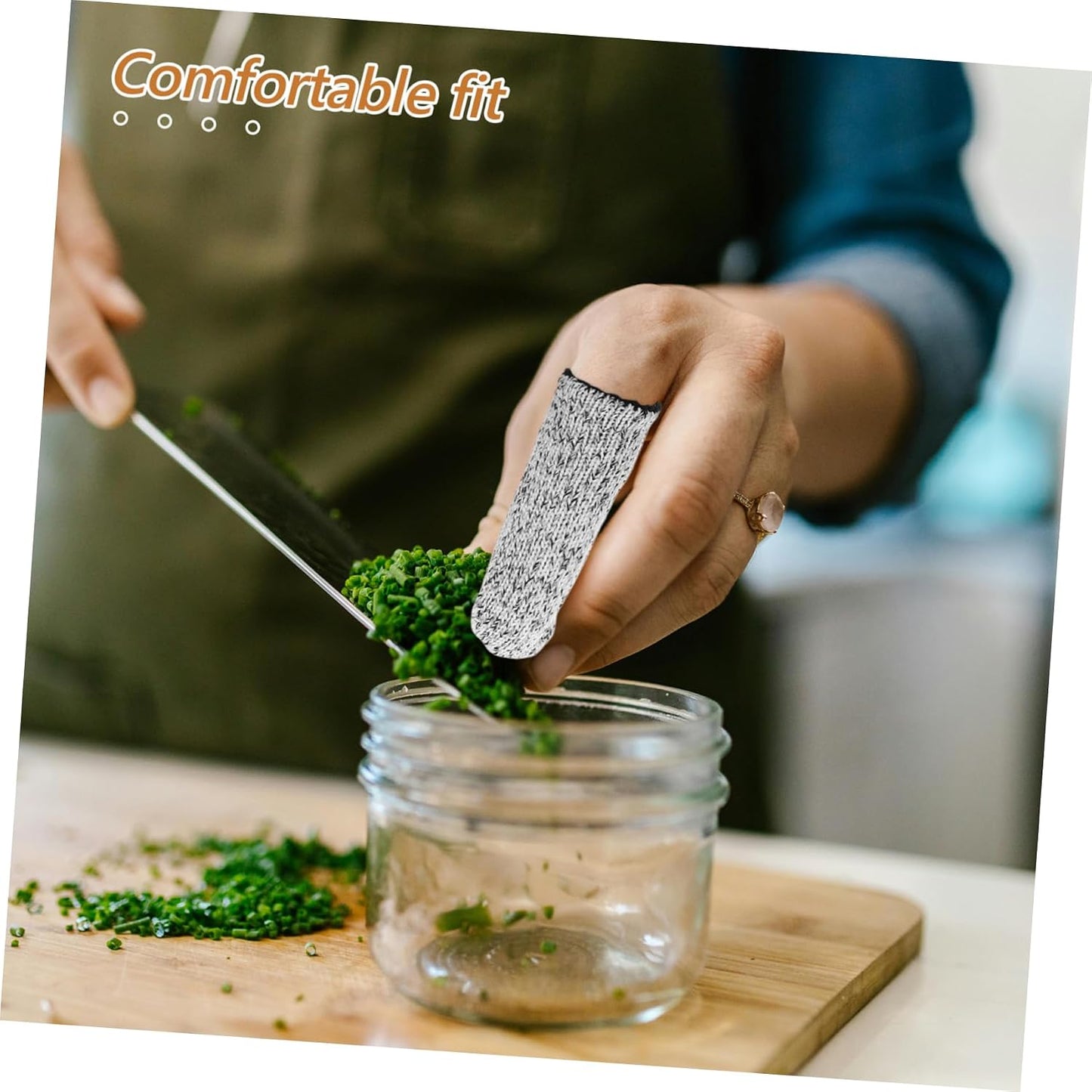 30pcs Anti-Cut Finger Guards Cut Resistant Finger Sleeves for Kitchen Chopping Gardening and Harvesting for Safe Food Prep and Gardening Tasks