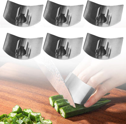 Stainless Steel Finger Guard, 2025 New Multifunctional Finger Protector for Cutting Food, Finger Guards Safe Slicing Tool for Slicing, Dicing and Food Prep (2 PCS)
