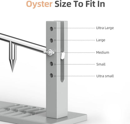 Stainless Steel Oyster Shucker Tool,Portable Oyster Shucking Knife,Easy to Use Oyster Knife,Oyster Opener Machine for Home Use,Including Two Oyster Shucking Knife,a pair of Glove and one G-Clamp.