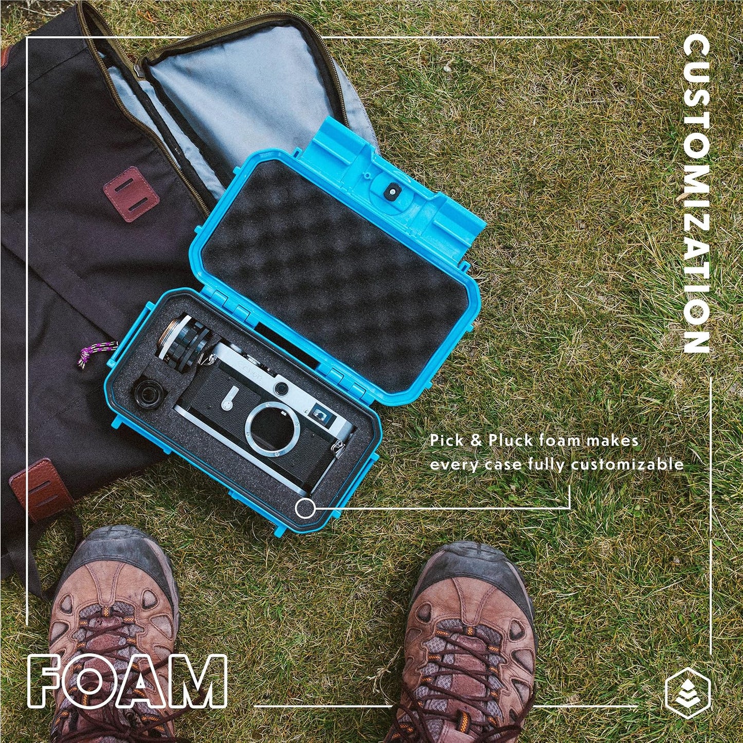 Evergreen 56 Waterproof Dry Box Protective Case with Pick & Pluck Foam - Travel Safe/Mil Spec/USA Made - for Cameras, Phones, Camping, Fishing, Hiking, Water Sports, Knives, Survival (Green)