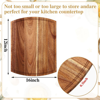 12 Pack 12 x 16 Inch Large Cutting Boards Bulk Wooden Kitchen Chopping Boards for Crafts DIY Wedding Housewarming Gift(Acacia)