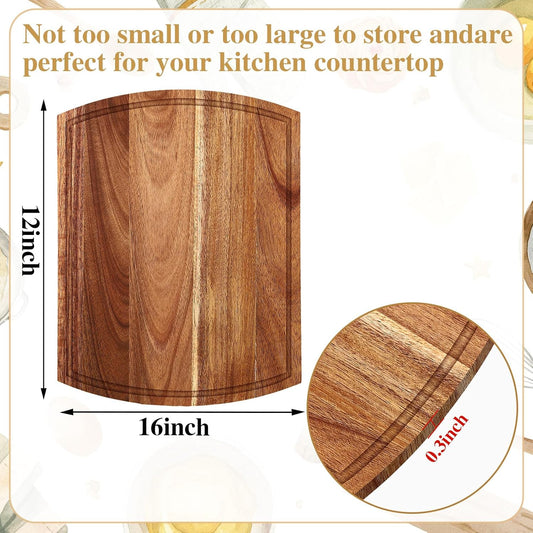 12 Pack 12 x 16 Inch Large Cutting Boards Bulk Wooden Kitchen Chopping Boards for Crafts DIY Wedding Housewarming Gift(Acacia)
