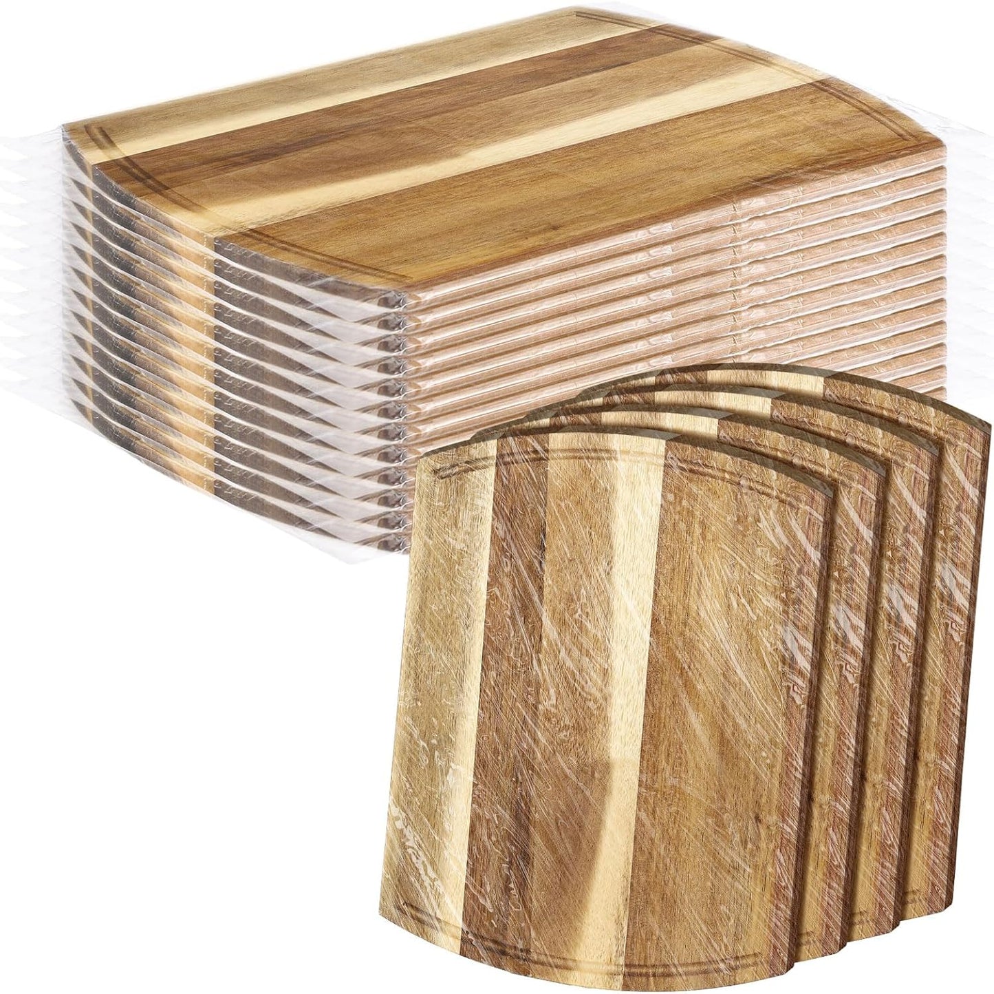 12 Pack 12 x 16 Inch Large Cutting Boards Bulk Wooden Kitchen Chopping Boards for Crafts DIY Wedding Housewarming Gift(Acacia)