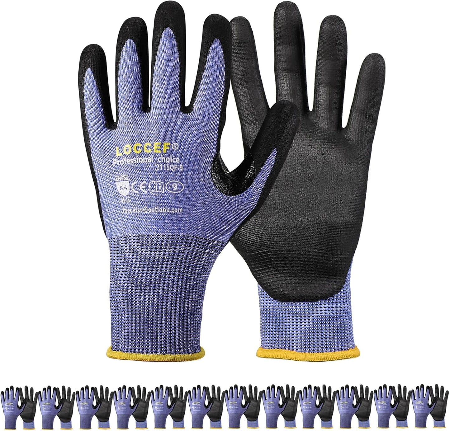 Level 5/A4 Cut Resistant Work Gloves, Touchscreen