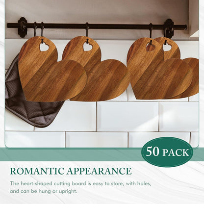 1 Set Bridal Baby Shower Favor Heart Cheese Board with Knife, Wood Mini Charcuterie Board Thank You Gift Box for Guest Bridal Baby Shower Prize Wedding Valentines Birthday (Acacia Color)