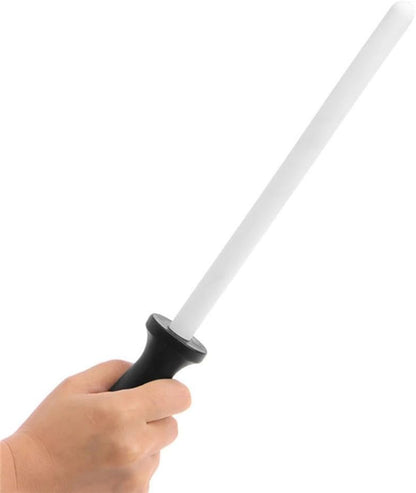 5 Inch Ceramic Knife Sharpener Honing Rod,Professional Knife Sharpening Tool,Ceramic Honing Rod for Chef's Knife and Kitchen Knife