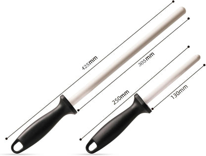 5 Inch Ceramic Knife Sharpener Honing Rod,Professional Knife Sharpening Tool,Ceramic Honing Rod for Chef's Knife and Kitchen Knife