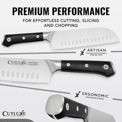 Chef Knife Set, 3 PCS Professional Chef's Knife Set – Razor Sharp German Steel, Full Tang, Ergonomic Handles - Artisan Series