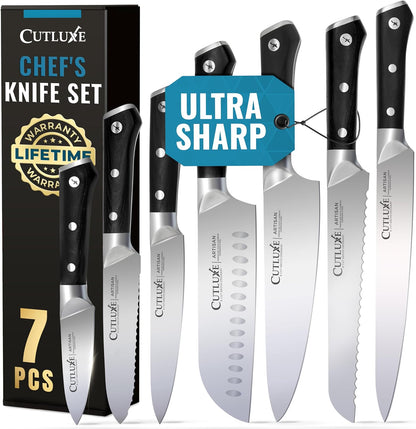 Chef Knife Set, 3 PCS Professional Chef's Knife Set – Razor Sharp German Steel, Full Tang, Ergonomic Handles - Artisan Series