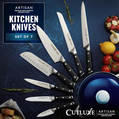 Chef Knife Set, 3 PCS Professional Chef's Knife Set – Razor Sharp German Steel, Full Tang, Ergonomic Handles - Artisan Series