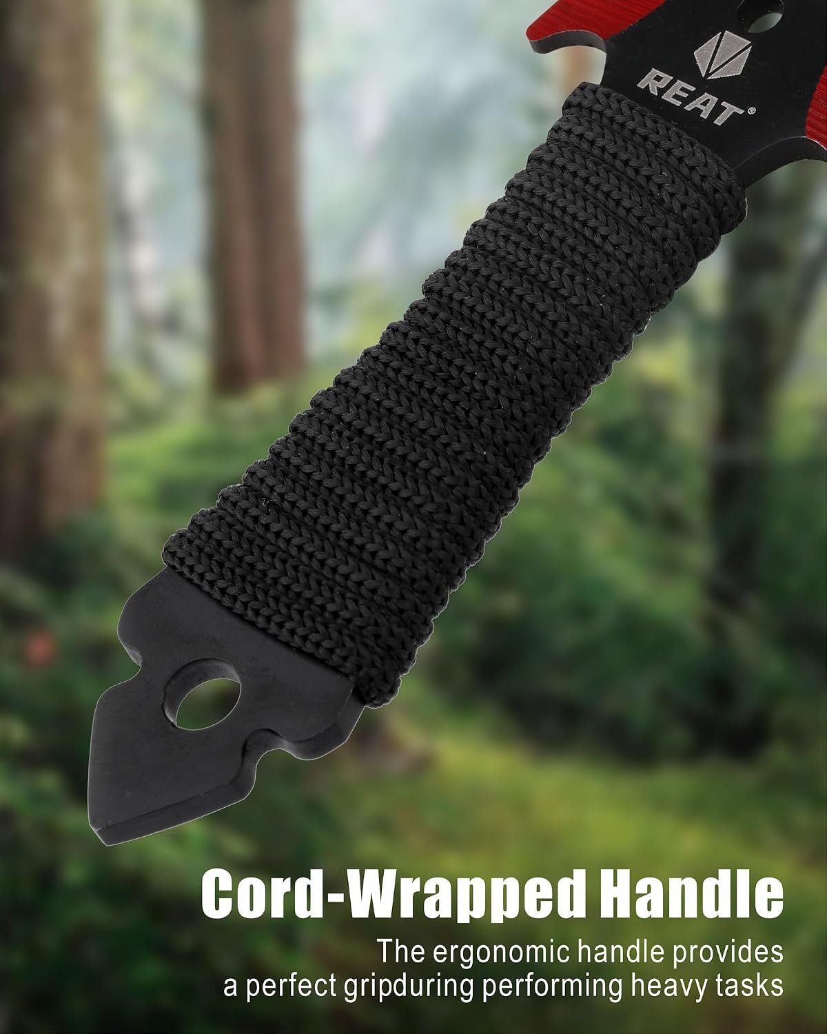 REAT Throwing Knives - 3 Piece, 7.5" 440 Stainless Steel with Cord-Wrapped Handle, Includes Nylon Carrying Case for Safe Storage,Ninja Kunai Knives for Competition,Recreation,Gifts for Men,Women