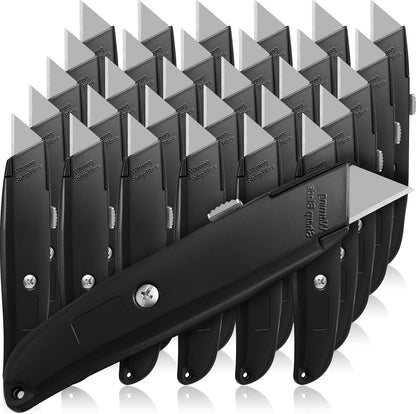 30 Pcs Box Cutters Bulk, Utility Knives, Red