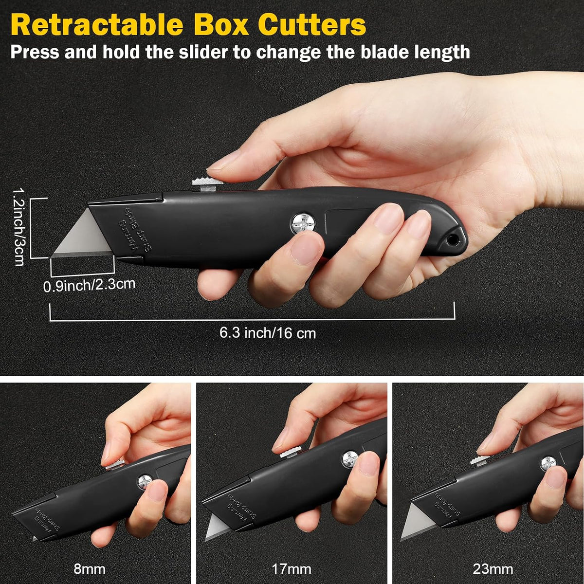 30 Pcs Box Cutters Bulk, Utility Knives, Red