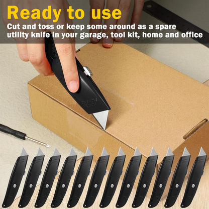 30 Pcs Box Cutters Bulk, Utility Knives, Red