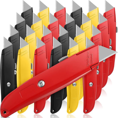 30 Pcs Box Cutters Bulk, Utility Knives, Red