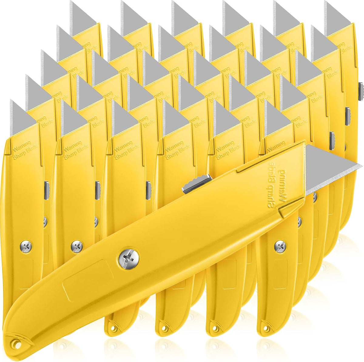 30 Pcs Box Cutters Bulk, Utility Knives, Red
