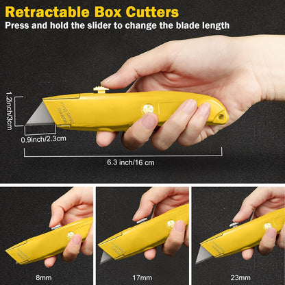 30 Pcs Box Cutters Bulk, Utility Knives, Red