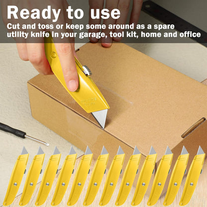 30 Pcs Box Cutters Bulk, Utility Knives, Red