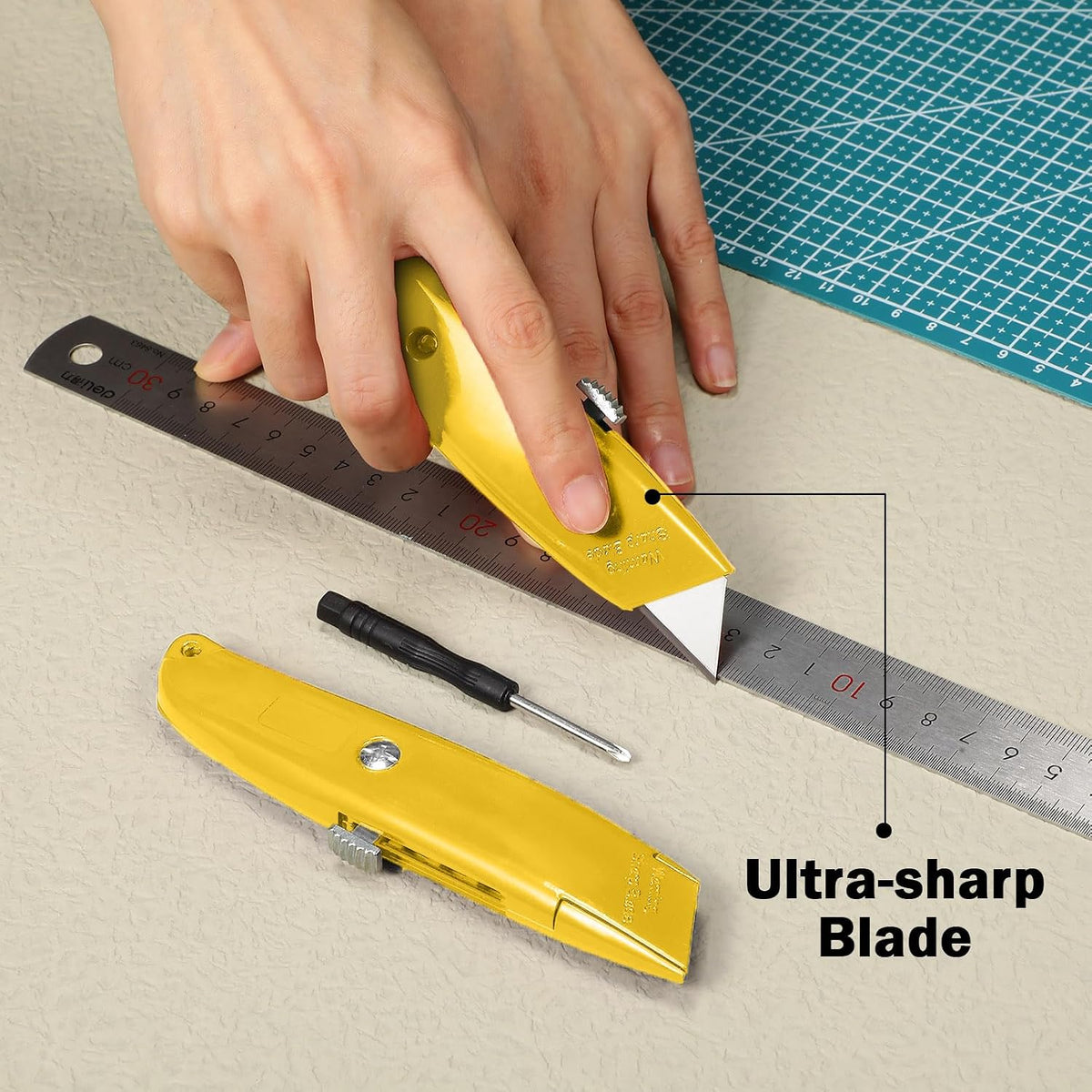 30 Pcs Box Cutters Bulk, Utility Knives, Red