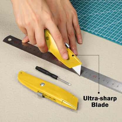 30 Pcs Box Cutters Bulk, Utility Knives, Red