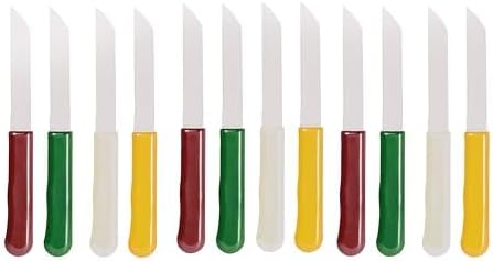 FIX-12KN Stainless Steel Multi Purpose Knives 12 pcs RED GREEN