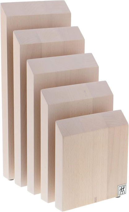 Upright Magnetic Knife Block, Made in Italy, White Beechwood Kitchen Knife Holder, Contemporary Countertop Storage