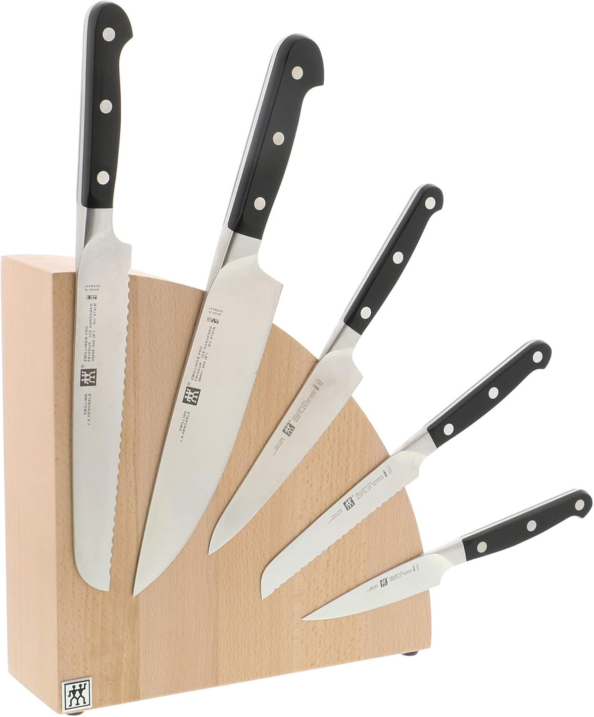 Upright Magnetic Knife Block, Made in Italy, White Beechwood Kitchen Knife Holder, Contemporary Countertop Storage