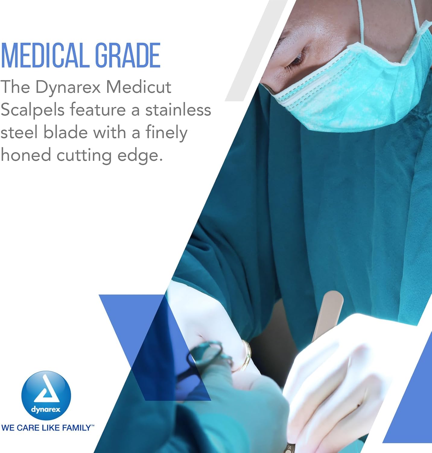 Medi-Cut Disposable Scalpel Blades - Sterile Knives with Plastic Guard - 4.9-inch Plastic Handle, Stainless Steel Blade - Size 10