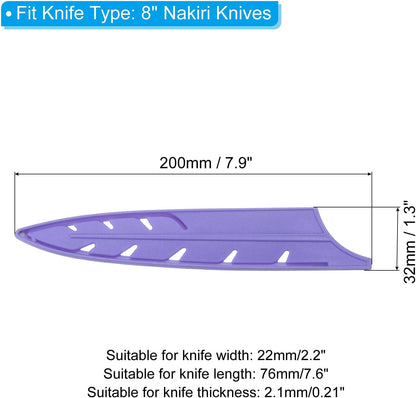 Plastic Safety Knife Cover Sleeves for 3" Paring Knife, 2 Pack Knives Edge Guard Blade Protector Universal Knife Sheath for Kitchen, Red