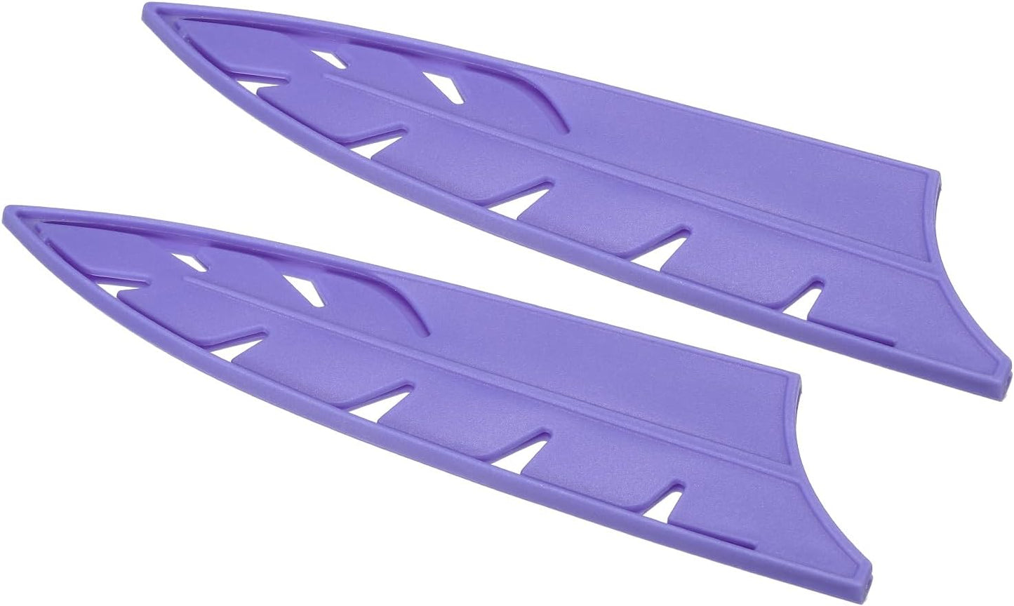 Plastic Safety Knife Cover Sleeves for 3" Paring Knife, 2 Pack Knives Edge Guard Blade Protector Universal Knife Sheath for Kitchen, Red