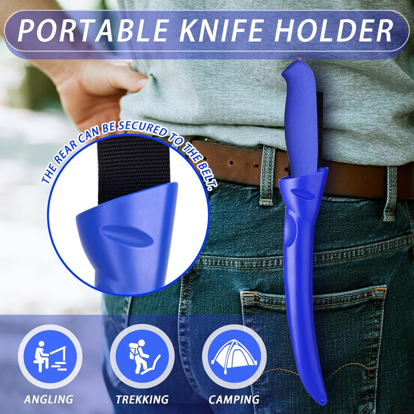 7" Fillet Knife, Semi-Flexible High Carbon Steel for Fish W/Sheath | Non-slip handle, secure grip, High carbon steel stays sharp, For fish, meat, poultry w/sheath, Great for kitchen & outdoor.