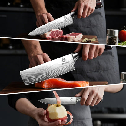 Nakiri Knife 7" Professional Meat Cleaver & Vegetable Knife | High Carbon Stainless Steel Blade, Ergonomic Handle, Razor Sharp, Vegetable Chopping